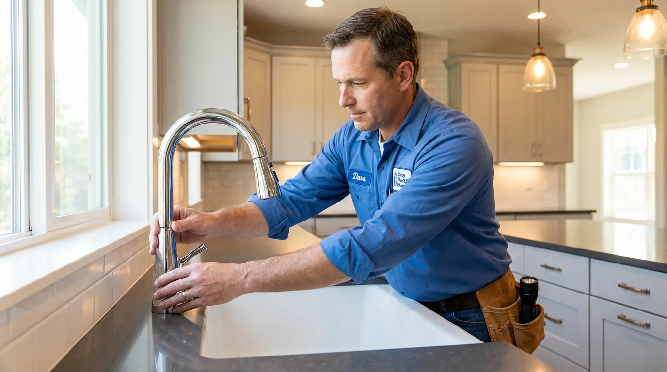 Kitchen faucet installation by Johns Plumbing LLC in Naguabo